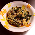 tama_saya's cooksnap of when they made 5分！ニラとえのきの卵とじ✿.