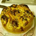 ふぁびこ's cooksnap of when they made さつまいもクリームの黒糖パン.
