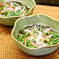 ちべターリー's cooksnap of when they made 豆苗とカニカマのもずく酢.