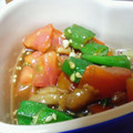 しおかつを's cooksnap of when they made オクラとトマトとなめ茸の中華風和え.