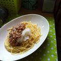 yomemi's cooksnap of when they made 納豆パスタ.