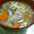 あんのひなめ's cooksnap of when they made 餃子の種☆野菜たっぷり肉団子スープ.