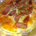スポンジぽぷ☆'s cooksnap of when they made ホットケーキミックスで作るピザ.