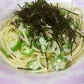 ずえこです。's cooksnap of when they made とろとろオクラの明太子ソースのﾊﾟｽﾀ.