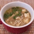あーこ姐's cooksnap of when they made 豆腐とエノキと油揚げのお味噌汁♪.