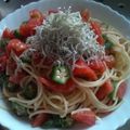 かりんちゃん。's cooksnap of when they made トマトとオクラの和風冷製パスタ.