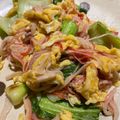 アキじゅん's cooksnap of when they made カニカマ、チンゲン菜と卵の中華炒め☆.
