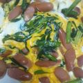 tanamiyujp's cooksnap of when they made ニラとウィンナーの卵とじ.