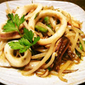 莉彩パパ's cooksnap of when they made いかともやしのカレー炒め.