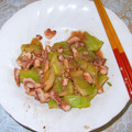 pangtang's cooksnap of when they made ♡イカとブロッコリーの芯の中華風炒め♡　.