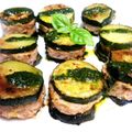 グレナデン's cooksnap of when they made ズッキーニバーグ♡バジルソース.