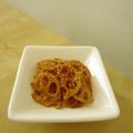白玉蜜柑's cooksnap of when they made あと一品＊麺つゆで蓮根きんぴら＊.