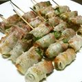 キョロメル's cooksnap of when they made 甘辛ゴボウと大葉を巻いた豚バラ串♪.
