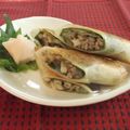 まんまるらあて's cooksnap of when they made ◎大葉とエリンギ香る簡単春巻き～◎.