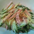 ユカワンコ's cooksnap of when they made 魚肉ソーセージと胡瓜のサラダ.