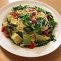 maarine's cooksnap of when they made トマト、アボカド、ルッコラの冷製パスタ.