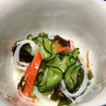 yukky19790515's cooksnap of when they made きゅうりとワカメとカニカマの酢の物.