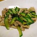 ゆいとん隊長's cooksnap of when they made 胡瓜＆豚肉の塩昆布炒め.