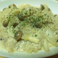 ニャルモ's cooksnap of when they made 美味！ダイエットにも！豆乳きのこリゾット.