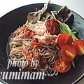 ゆみぃマム's cooksnap of when they made 簡単♪さっぱりポン酢で冷やし蕎麦♪.