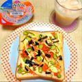 うたかた。's cooksnap of when they made とびこ×枝豆の和トースト.