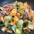 ポンタ1127's cooksnap of when they made ＊青梗菜と豚ときのこの卵炒め＊.