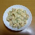 55才のおじさん's cooksnap of when they made ちくわ、キュウリ、ゆで卵のツナサラダ♡.