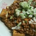 ちよんち's cooksnap of when they made チーズ入り厚揚げ納豆ソース.
