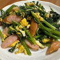 ラベンダーaya's cooksnap of when they made 簡単♡ほうれん草とベーコンの卵マヨ炒め.