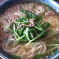 にぃぃぃか's cooksnap of when they made 水菜とひき肉のあんかけ蕎麦.