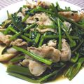 halaoyagi's cooksnap of when they made 空心菜としいたけと豚肉の炒め物.