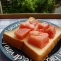 クレイプメートル's cooksnap of when they made 塩はちみつ☆スイカトースト.