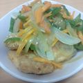 ふえのーる's cooksnap of when they made 味付け簡単♪鮭フライの野菜あんかけ.