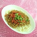 みなみんくっきんぐ's cooksnap of when they made 卵なし☆きゅうりと納豆でふわとろ　うどん.