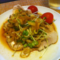 RYAKSMEY's cooksnap of when they made 豚としめじ　ザーサイの葱和え.