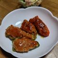 和☆2049's cooksnap of when they made タレだけでも美味しい＊ピーマンの肉詰め.