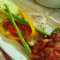ティナたま's cooksnap of when they made めかじきの夏野菜トマトソースがけ.