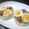 亜久里's cooksnap of when they made アボカドとゆで卵のワサビマヨトースト.