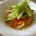 ジュリアン＆ジョニー's cooksnap of when they made スタミナUPキムチ素麺 秘伝のタレで❢.