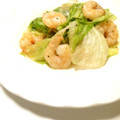 かずえ亭２号's cooksnap of when they made 海老とレタスのガーリック塩炒め。.