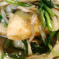 シューアラクレーム's cooksnap of when they made すごくおいしい！揚げ半とほうれん草の和風炒め.