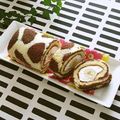 riemekko14's cooksnap of when they made キリン柄のキャラメルアップルロールケーキ.