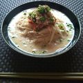 ゆばどん's cooksnap of when they made 冷麺風☆豆乳キムチそうめん.