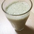 カボリン's cooksnap of when they made アメリカ　青汁黒ごまきな粉スムージー.