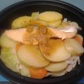 こみれ's cooksnap of when they made タジン鍋で☆鮭のチャンチャン焼き風.