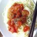 ぴなちゃんまま's cooksnap of when they made 簡単❤トマトの冷製パスタ❤.