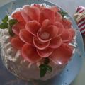 朝の空's cooksnap of when they made 簡単！お花のデコレーションケーキ.