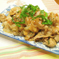 bobitin's cooksnap of when they made あっさこってり！豚の梅らっきょう焼き.