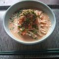 ゆばどん's cooksnap of when they made 冷麺風☆豆乳キムチそうめん.