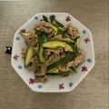 tuxedocat's cooksnap of when they made 夏バテ予防♫豚肉冬瓜(きゅうり)の炒め物.